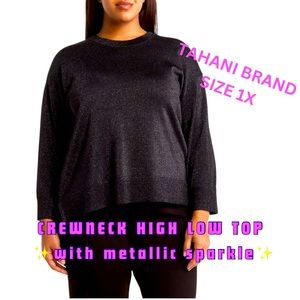 NEW 1X Sparkly Metallic high low top